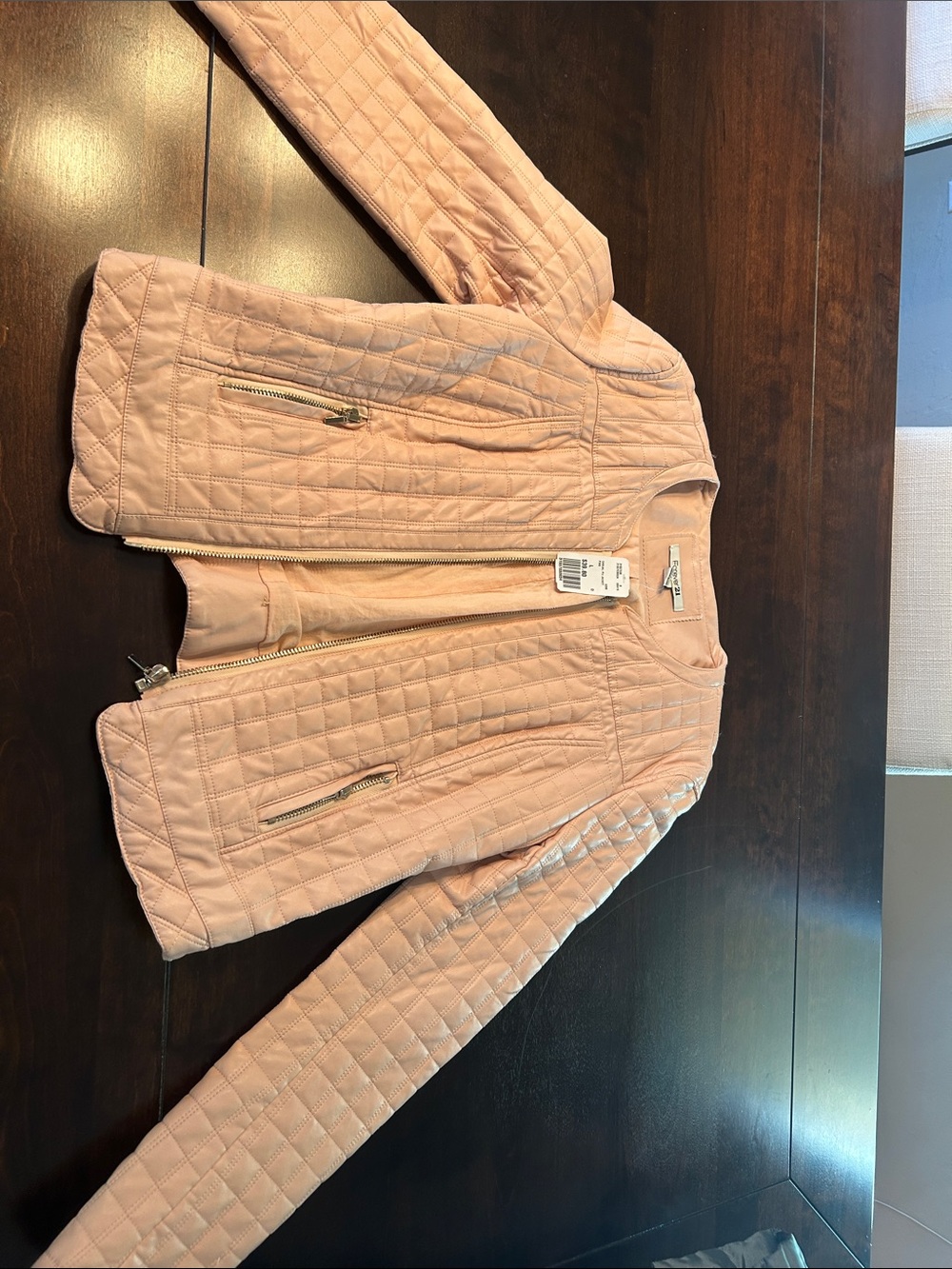 Forever 21 Quilted Blush Pink Bomber Jacket